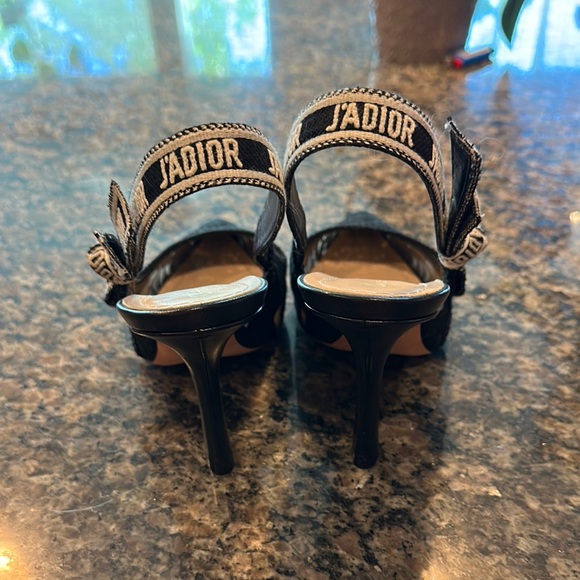 Dior Black Lace Slingback Heels - Picture 6 of 6